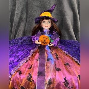 Cracker Barrel Fiber Optic Sitting Witch Halloween Tested Works Approx. 36"